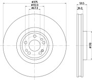 MDC3185C MINTEX brzdový kotúč MDC3185C MINTEX