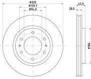 MDC3235C MINTEX brzdový kotúč MDC3235C MINTEX