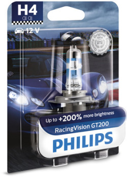 12342RGTB1 PHILIPS Žárovka H4 (řada RacingVision GT200) | 12V 60/55W | 12342RGTB1 PHILIPS