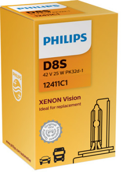 12411C1 PHILIPS Xenonová výbojka D8S (řada Xenon Vision) | 42V 25W | 4300K | 12411C1 PHILIPS