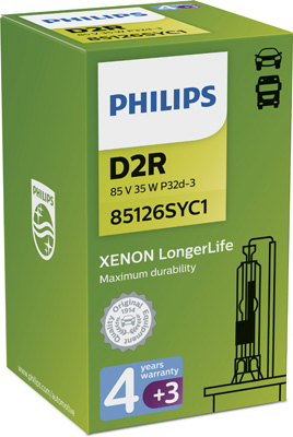85126SYC1 PHILIPS Xenonová výbojka D2R (řada Xenon LongerLife) | 85V 35W | 4300K | 85126SYC1 PHILIPS