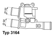 3164.88 Termostat, chladivo BorgWarner (Wahler)