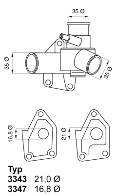 3343.80D BorgWarner (Wahler) termostat chladenia 3343.80D BorgWarner (Wahler)