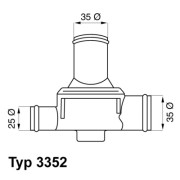 3352.80 Termostat, chladivo BorgWarner (Wahler)