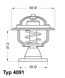 4091.82D Termostat, chladivo BorgWarner (Wahler)