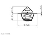 410488.88D Termostat, chladivo BorgWarner (Wahler)