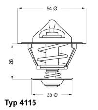 4115.92D Termostat, chladivo BorgWarner (Wahler)