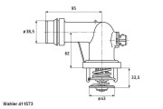 411573.105D BorgWarner (Wahler) termostat chladenia 411573.105D BorgWarner (Wahler)