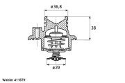 411579.92D Termostat, chladivo BorgWarner (Wahler)