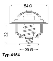 4154.82D Termostat, chladivo BorgWarner (Wahler)