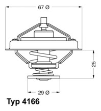 4166.79D Termostat, chladivo BorgWarner (Wahler)