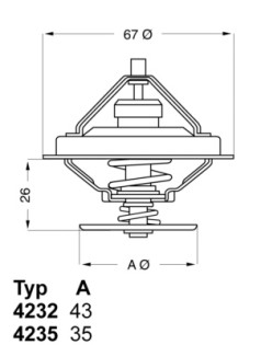 4235.80D Termostat, chladivo BorgWarner (Wahler)