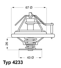 4233.84D Termostat, chladivo BorgWarner (Wahler)