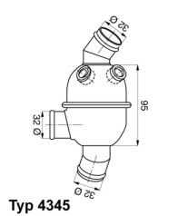 4345.80 Termostat, chladivo BorgWarner (Wahler)