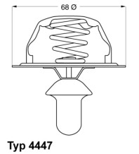 4447.85D Termostat, chladivo BorgWarner (Wahler)