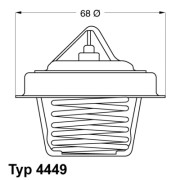 4449.84D BorgWarner (Wahler) termostat chladenia 4449.84D BorgWarner (Wahler)