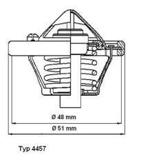 4457.82D Termostat, chladivo BorgWarner (Wahler)