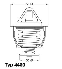 4480.82D Termostat, chladivo BorgWarner (Wahler)
