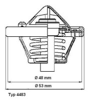 4483.82D BorgWarner (Wahler) termostat chladenia 4483.82D BorgWarner (Wahler)