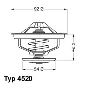 4520.80D Termostat, chladivo BorgWarner (Wahler)