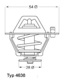 4638.82D Termostat, chladivo BorgWarner (Wahler)