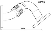 60633D Potrubí, AGR-ventil BorgWarner (Wahler)