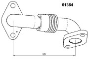 61384D Potrubí, AGR-ventil BorgWarner (Wahler)
