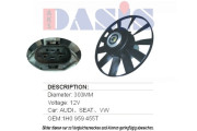 048550N AKS DASIS ventilátor chladenia motora 048550N AKS DASIS