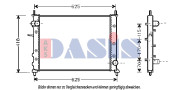 080007N AKS DASIS chladič motora 080007N AKS DASIS