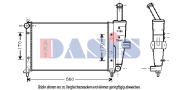 081380N Chladič, chlazení motoru AKS DASIS