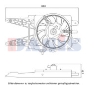 088068N AKS DASIS ventilátor chladenia motora 088068N AKS DASIS