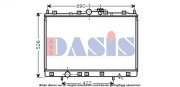 140075N AKS DASIS chladič motora 140075N AKS DASIS