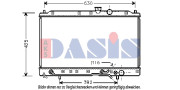 140110N AKS DASIS chladič motora 140110N AKS DASIS