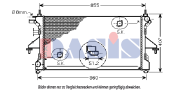 160010N AKS DASIS chladič motora 160010N AKS DASIS