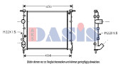 180021N Chladič, chlazení motoru AKS DASIS