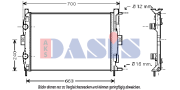 182013N Chladič, chlazení motoru AKS DASIS