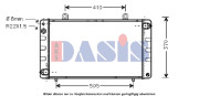 190040N AKS DASIS chladič motora 190040N AKS DASIS