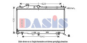 350038N Chladič, chlazení motoru AKS DASIS