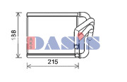 519038N AKS DASIS výmenník tepla vnútorného kúrenia 519038N AKS DASIS