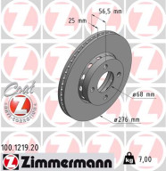 100.1219.20 ZIMMERMANN brzdový kotúč 100.1219.20 ZIMMERMANN