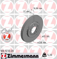 100.1233.20 Brzdový kotouč COAT Z ZIMMERMANN