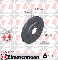 100.1233.52 Brzdový kotouč SPORT BRAKE DISC COAT Z ZIMMERMANN