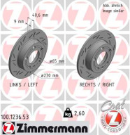 100.1236.53 Brzdový kotouč BLACK Z ZIMMERMANN