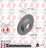 100.1237.52 Brzdový kotouč SPORT BRAKE DISC COAT Z ZIMMERMANN