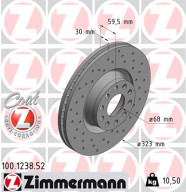 100.1238.52 Brzdový kotouč SPORT BRAKE DISC COAT Z ZIMMERMANN