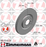 100.1240.20 Brzdový kotouč COAT Z ZIMMERMANN