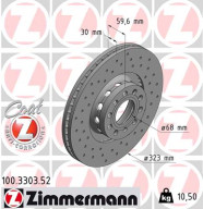 100.3303.52 Brzdový kotouč SPORT BRAKE DISC COAT Z ZIMMERMANN