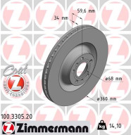 100.3305.20 Brzdový kotouč COAT Z ZIMMERMANN