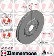 100.3308.75 Brzdový kotouč FORMULA Z BRAKE DISC ZIMMERMANN