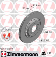 100.3311.20 Brzdový kotouč COAT Z ZIMMERMANN